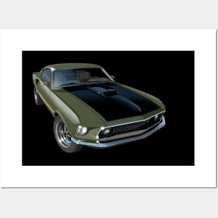 1969 ford mustang mach 1 Posters and Art